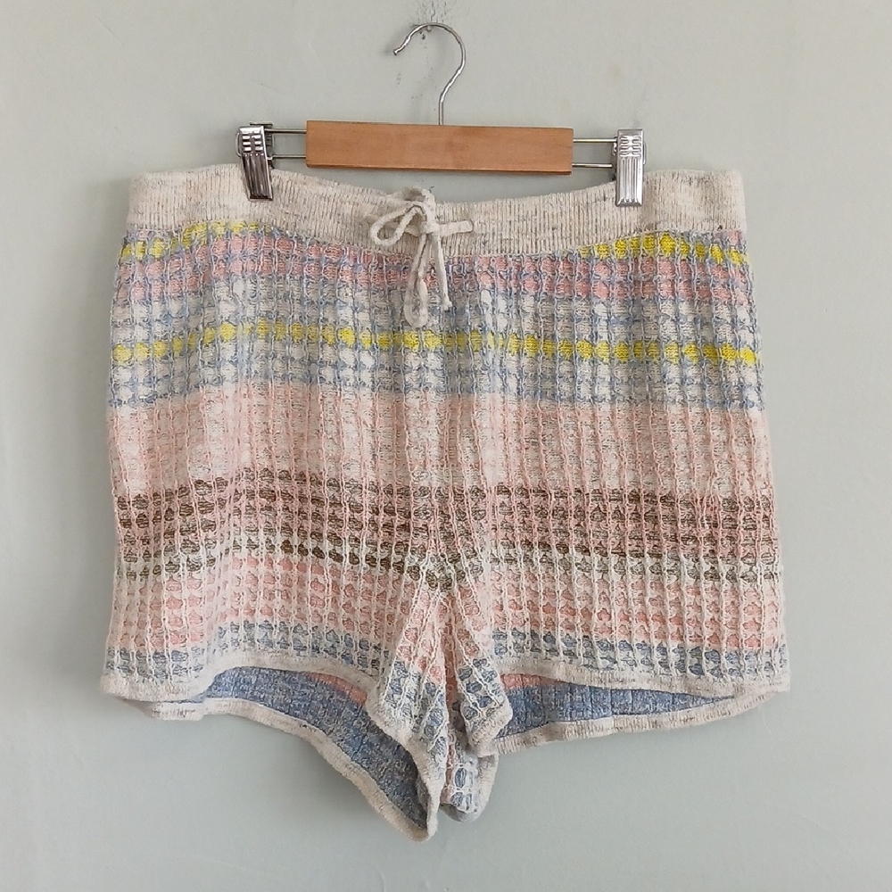 Anthropologie Daily Practice Women's  Multicolor Boho Beachy Shorts Size 1X